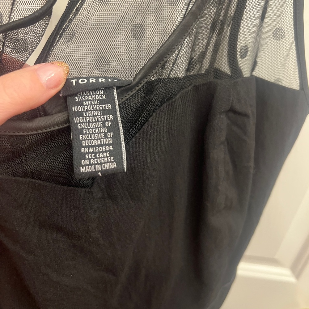 Torrid size 1 black peplum top